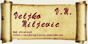 Veljko Miljević vizit kartica